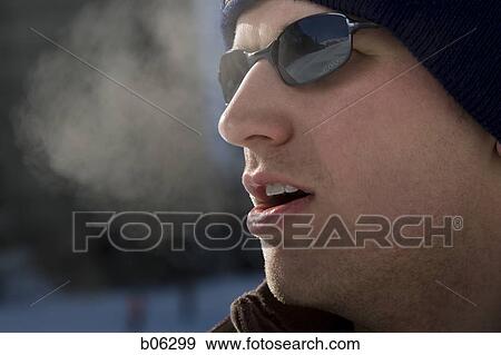 Man outside in the snow View Large Photo Image Stock Photo - Man outside in the snow. Fotosearch