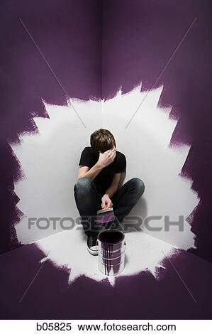 Man painting View Large Photo Image Stock Photography - Man painting. Fotosearch
