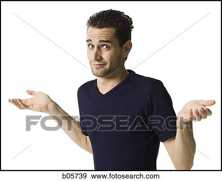 Man shrugging View Large Photo Image Stock Photo - Man shrugging. Fotosearch