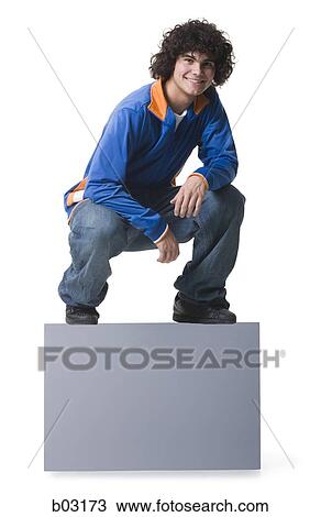 Man sitting on blank sign View Large Photo Image Stock Image - Man sitting on blank sign. Fotosearch