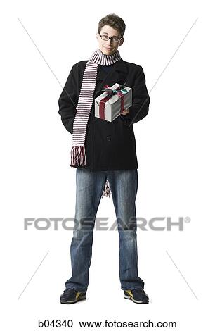 Man with gift box View Large Photo Image Stock Image - Man with gift box. Fotosearch