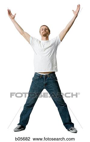 Man with open arms View Large Photo Image Stock Image - Man with open arms. Fotosearch