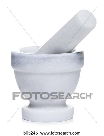 Stock Photography - Marble mortar and pestle. Fotosearch