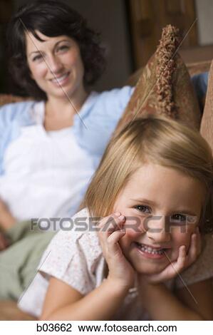 Mother and daughter smiling View Large Photo Image Stock Image - Mother and daughter smiling. Fotosearch