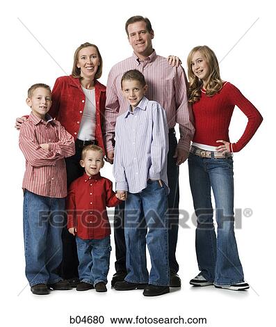 Portrait of a family in red View Large Photo Image Stock Image - Portrait of a family in red. Fotosearch