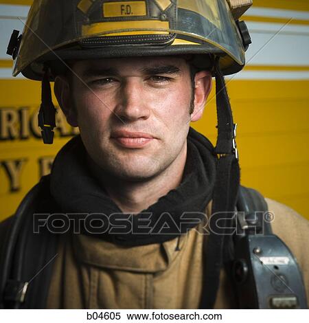 Portrait of a firefighter View Large Photo Image Stock Photography - Portrait of a firefighter. Fotosearch