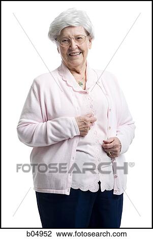 Portrait of an elderly woman smiling View Large Photo Image Stock Image - Portrait of an elderly woman smiling. Fotosearch