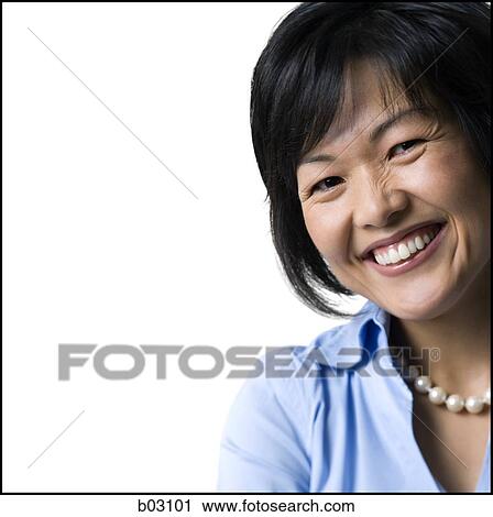 Portrait of smiling woman View Large Photo Image Stock Image - Portrait of smiling woman. Fotosearch