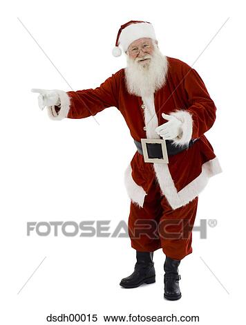 Santa Claus standing and pointing View Large Photo Image Stock Photography - Santa Claus standing and pointing. Fotosearch