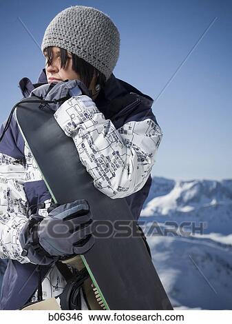 Stock Photograph - Snowboarder. Fotosearch