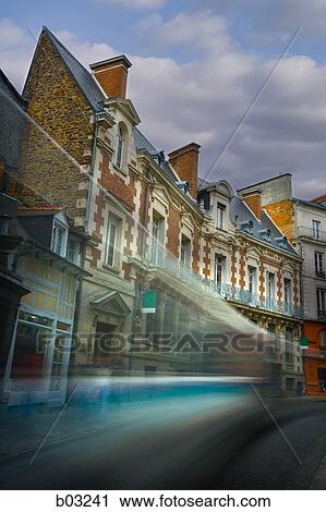 Stock Image - Street view of European houses. Fotosearch
