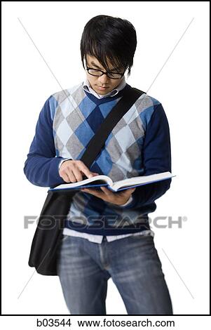 Picture - Student reading. Fotosearch