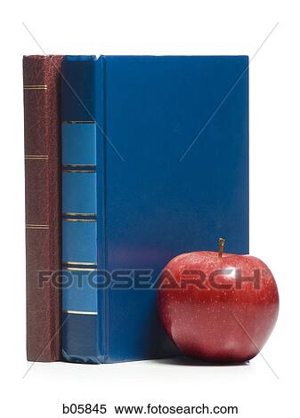 Two books with a red apple View Large Photo Image Stock Photography - Two books with a red apple. Fotosearch