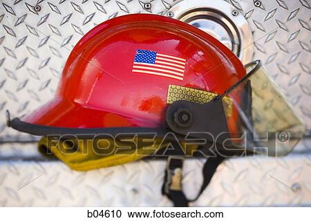 US flag on red helmet View Large Photo Image Stock Image - US flag on red helmet. Fotosearch