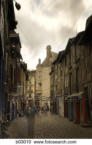 Stock Image - View of European houses from street. Fotosearch
