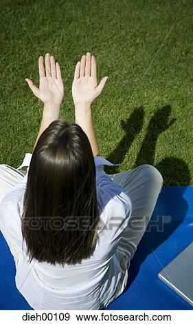 Woman doing yoga View Large Photo Image Stock Photo - Woman doing yoga. Fotosearch