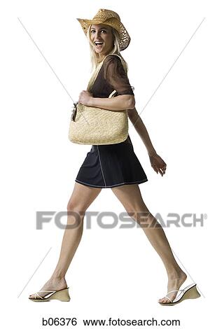 Stock Photograph - Woman in beachwear. Fotosearch