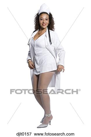 Woman in nurse's costume View Large Photo Image Stock Photo - Woman in nurse's costume. Fotosearch