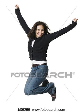 Woman jumping View Large Photo Image Stock Photograph - Woman jumping. Fotosearch