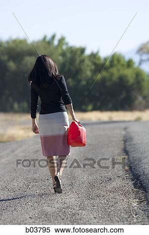 Woman out of gas View Large Photo Image Stock Photography - Woman out of gas. Fotosearch