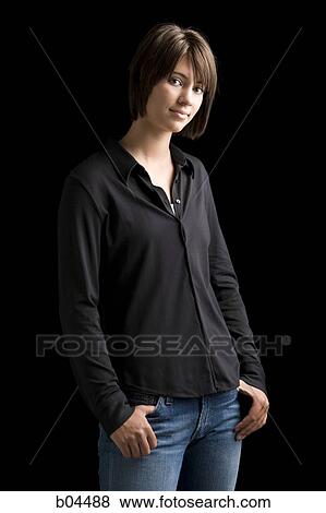 Woman posing View Large Photo Image Stock Photo - Woman posing. Fotosearch