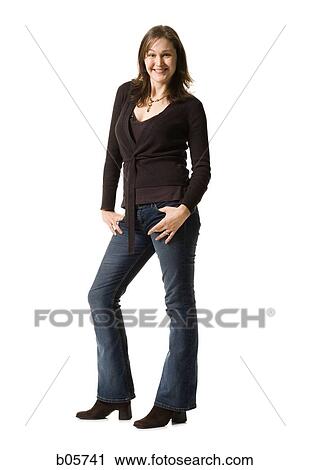 Stock Image - Woman smiling. Fotosearch