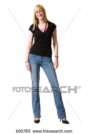 Stock Image - Woman smiling. Fotosearch