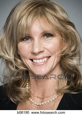 Stock Image - Woman smiling. Fotosearch