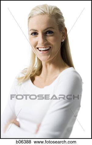 Stock Photo - Woman smiling. Fotosearch