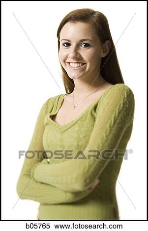 Stock Photography - Woman smiling. Fotosearch