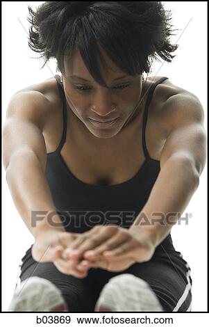 Woman stretching View Large Photo Image Stock Photo - Woman stretching. Fotosearch