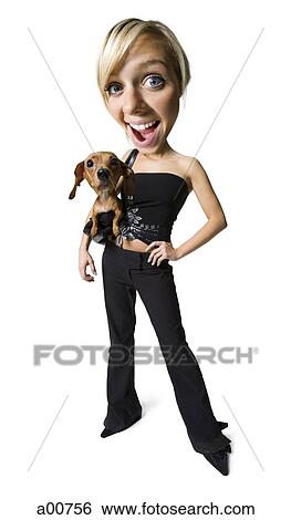 Woman with a small dog in her purse View Large Photo Image Stock Photograph - Woman with a small dog in her purse. Fotosearch