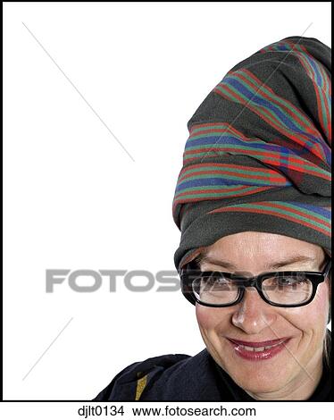 Woman with scarf turban View Large Photo Image Picture - Woman with scarf turban. Fotosearch