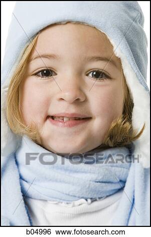 Young girl with hat and scarf smiling closeup View Large Photo Image Stock Photograph - Young girl with hat and scarf smiling closeup. Fotosearch