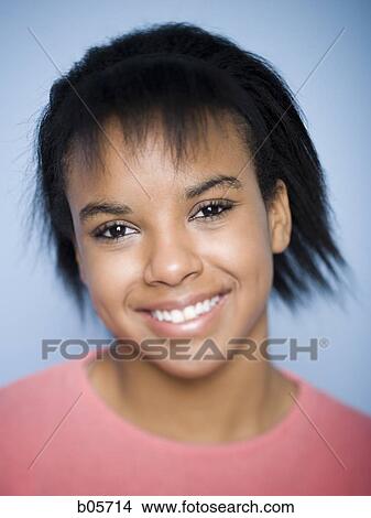 Picture - Young woman smiling. Fotosearch