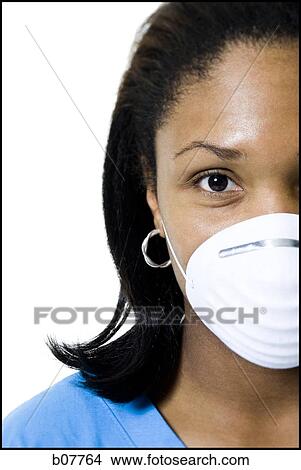 African-American nurse with mask View Large Photo Image Picture - African-American nurse with mask. Fotosearch