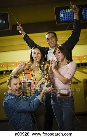 Bowling champions View Large Photo Image Stock Photo - Bowling champions. Fotosearch