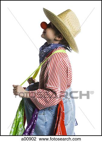 Boy in rodeo clown costume View Large Photo Image Stock Image - Boy in rodeo clown costume. Fotosearch
