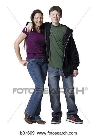 Brother and sister posing View Large Photo Image Stock Photo - Brother and sister posing. Fotosearch