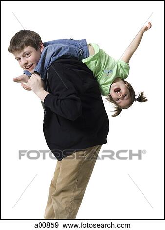 Brother and younger sister View Large Photo Image Stock Photo - Brother and younger sister. Fotosearch
