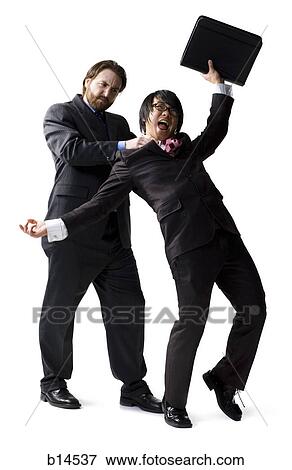 Stock Photo - Businessman choking other businessman. Fotosearch