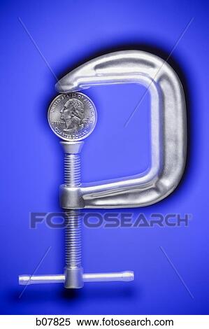 C-Clamp squeezing a US quarter View Large Photo Image Stock Photography - C-Clamp squeezing a US quarter. Fotosearch