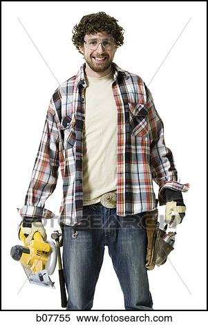 Carpenter with power tools View Large Photo Image Stock Photography - Carpenter with power tools. Fotosearch