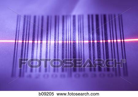 Close-up of a bar code being scanned with a laser light View Large Photo Image Stock Photography - Close-up of a bar code being scanned with a laser light. Fotosearch