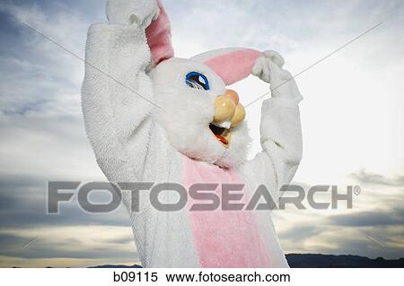 Close-up of a person wearing a rabbit costume View Large Photo Image Stock Photography - Close-up of a person wearing a rabbit costume. Fotosearch