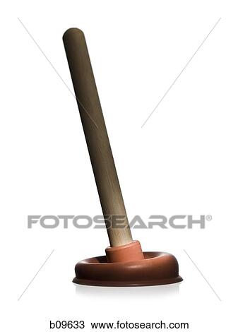 Stock Image - Close-up of a plunger. Fotosearch