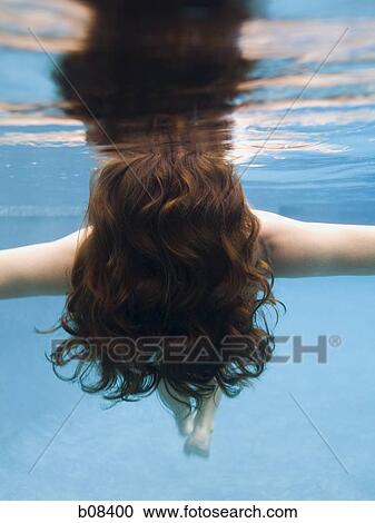 Close-up of an adult woman swimming underwater View Large Photo Image Stock Image - Close-up of an adult woman swimming underwater. Fotosearch