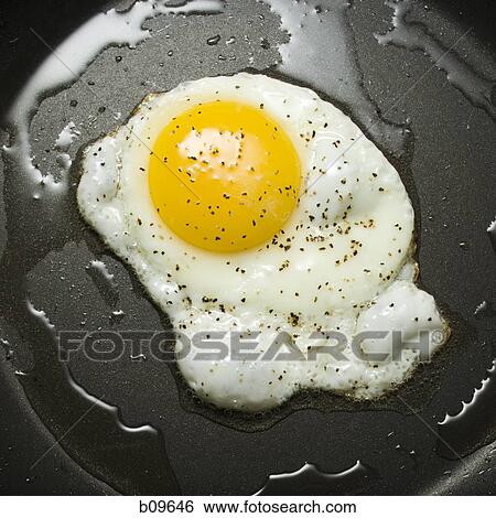Close-up of an egg cooking in a frying pan View Large Photo Image Stock Photograph - Close-up of an egg cooking in a frying pan. Fotosearch