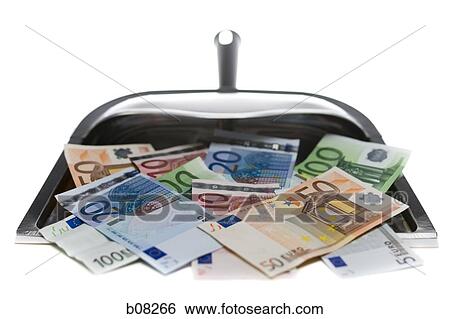 Close-up of Euro notes in a dustpan View Large Photo Image Stock Photograph - Close-up of Euro notes in a dustpan. Fotosearch