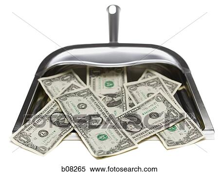 Close-up of money in a dustpan View Large Photo Image Stock Photography - Close-up of money in a dustpan. Fotosearch